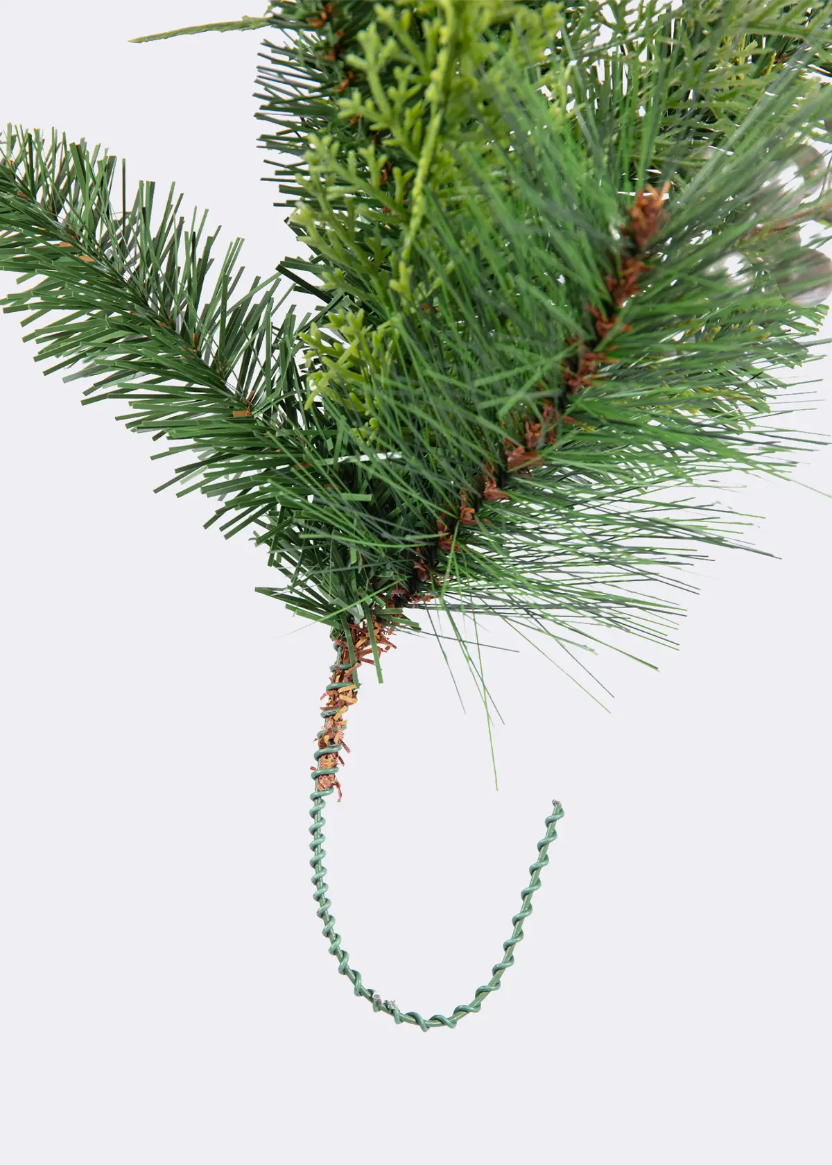 A photo of Champagne Berry Artificial Garland With Bell & Bow 1.8m