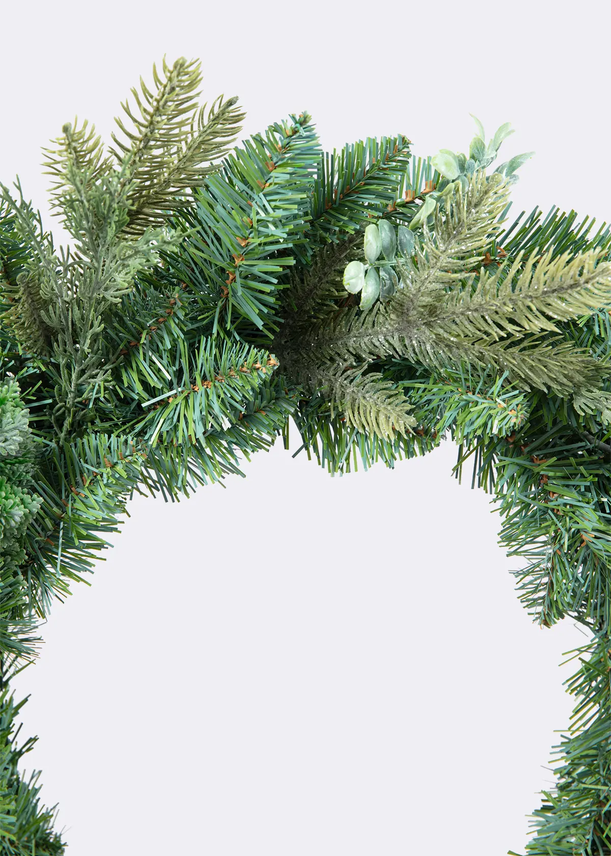 A photo of Mixed Greenery Artificial Wreath 60cm