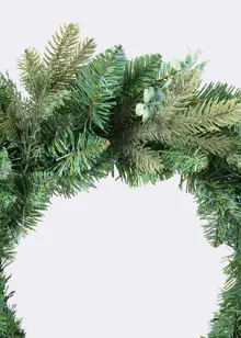 Mixed Greenery Artificial Wreath 60cm