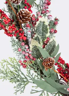 Frosted Red Berry Artificial Garland 1.8m