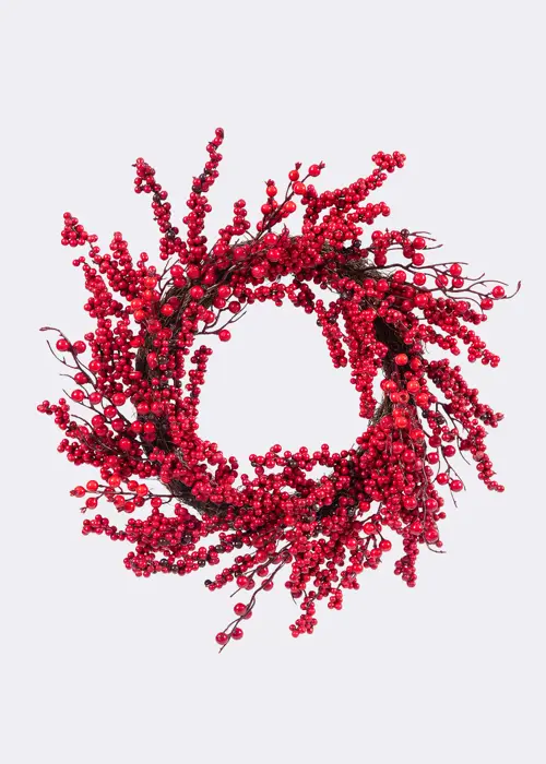 A photo of Red Berry Artificial Wreath 50cm