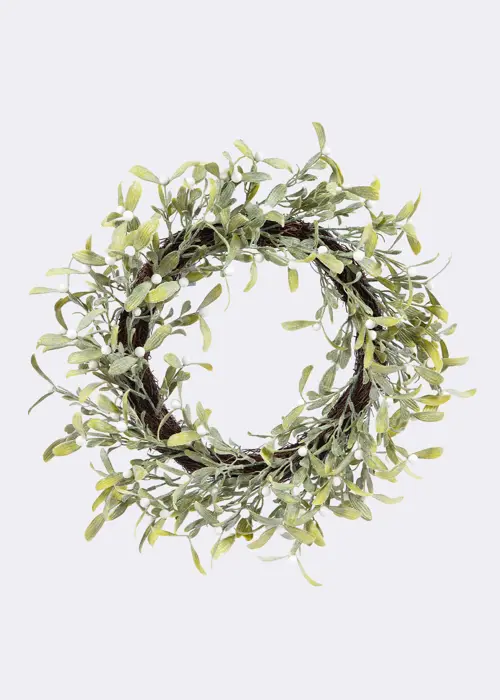 A photo of Mistletoe Artificial Wreath 50cm