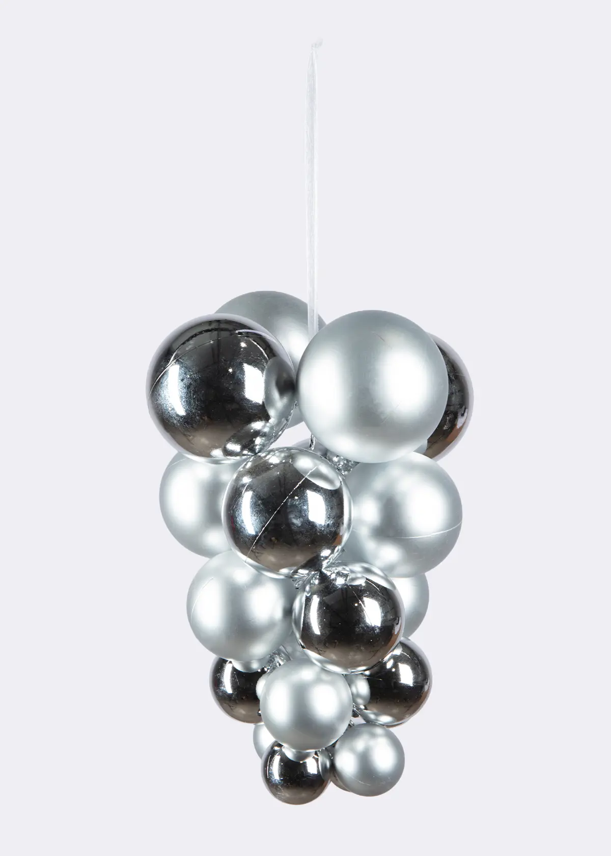 A photo of Silver Cluster Bauble 30cm