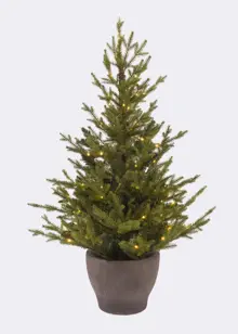 90cm Norway Pre-Lit Outdoor Potted Tree