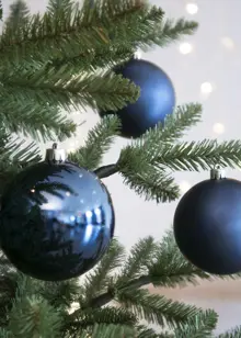 Pack of 4 Shatterproof Night Blue Baubles 10cm