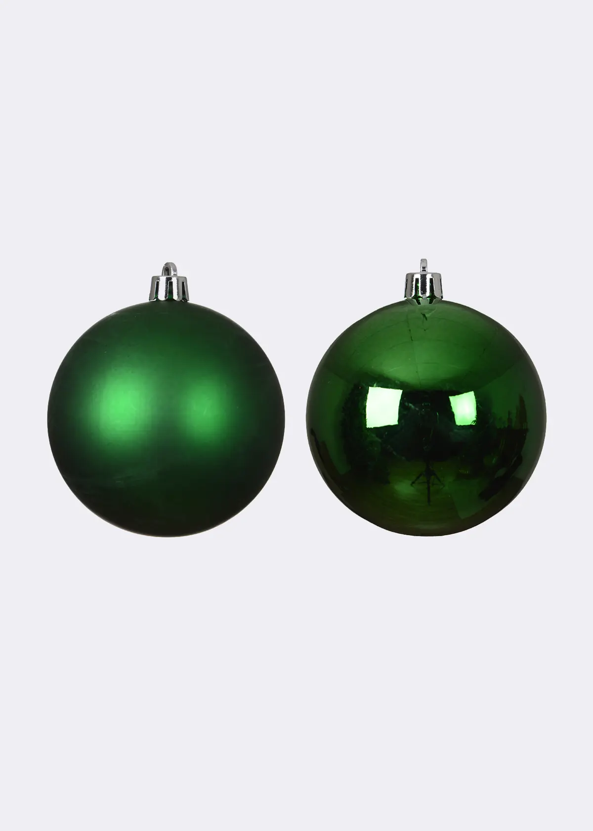 A photo of Pack of 4 Shatterproof Jolly Green Baubles 10cm