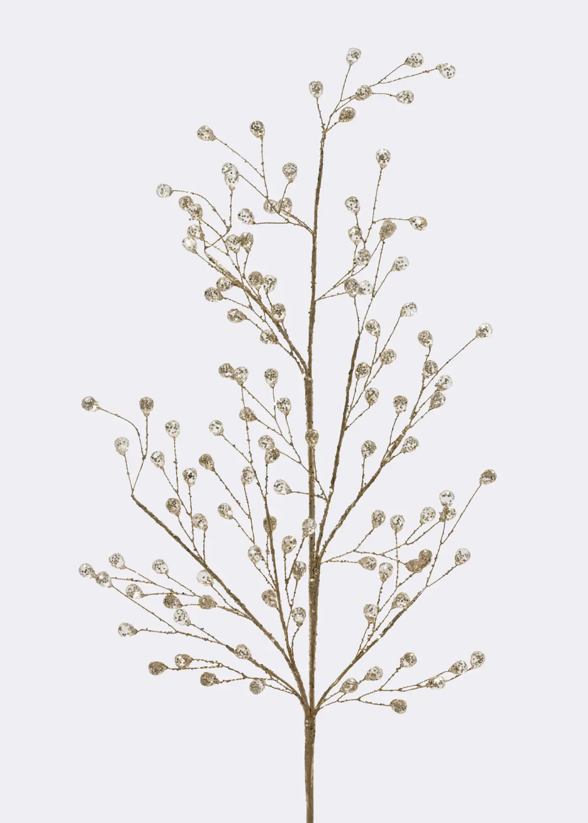 A photo of Acrylic Gold Glitter Beaded Spray Stem 65cm