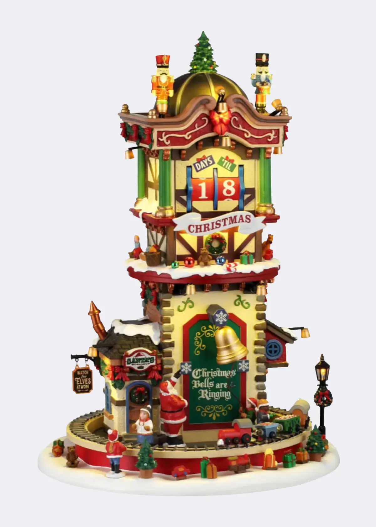 A photo of Lemax Christmas 'Time' Countdown Animated Model