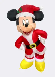 Disney LED Inflatable Mickey Mouse In Santa Suit 1.25m