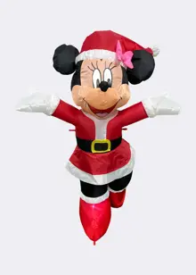 Disney LED Inflatable Minnie Mouse In Santa Suit 1.25m