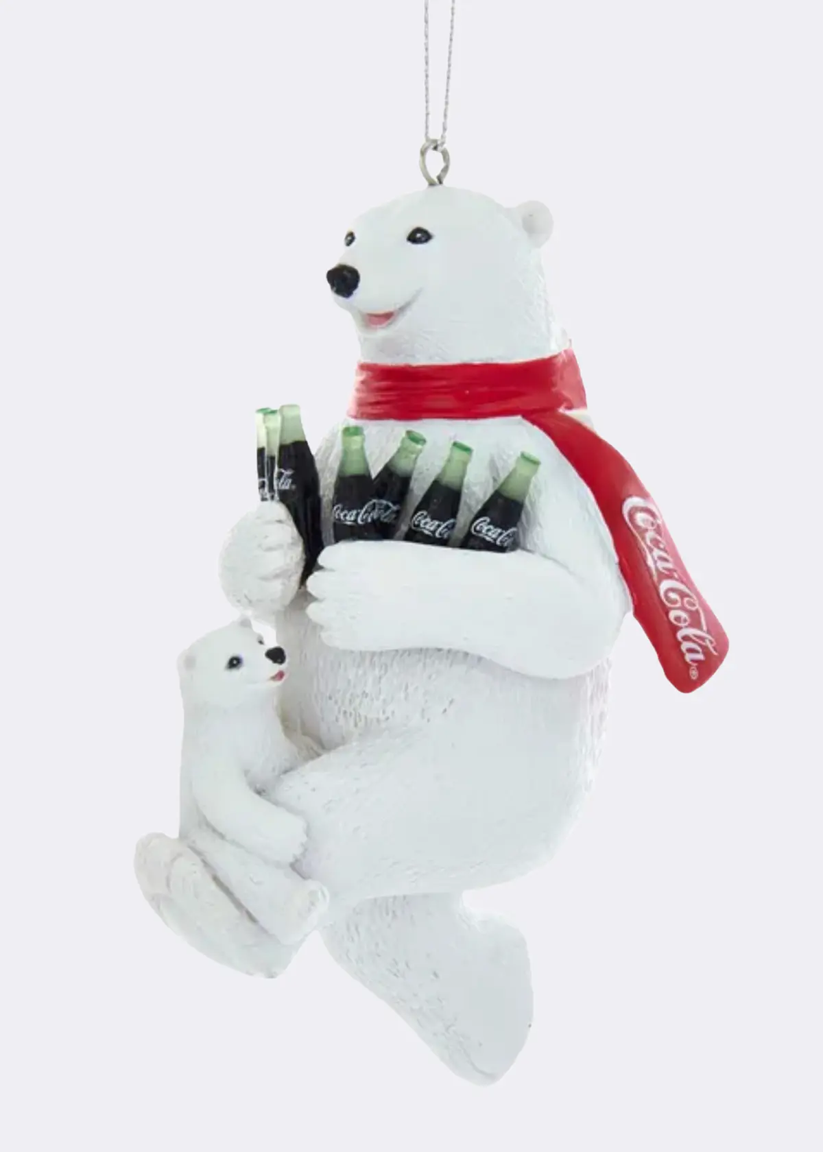 A photo of Coca-Cola Polar Bear With Cub Hanging Ornament