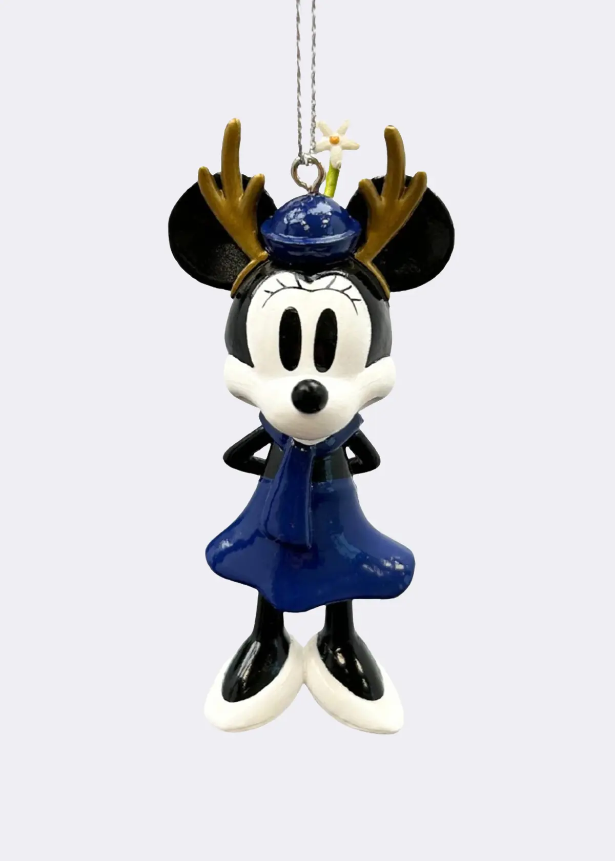 A photo of Disney 3D Delftsblauw Minnie Mouse Hanging Ornament