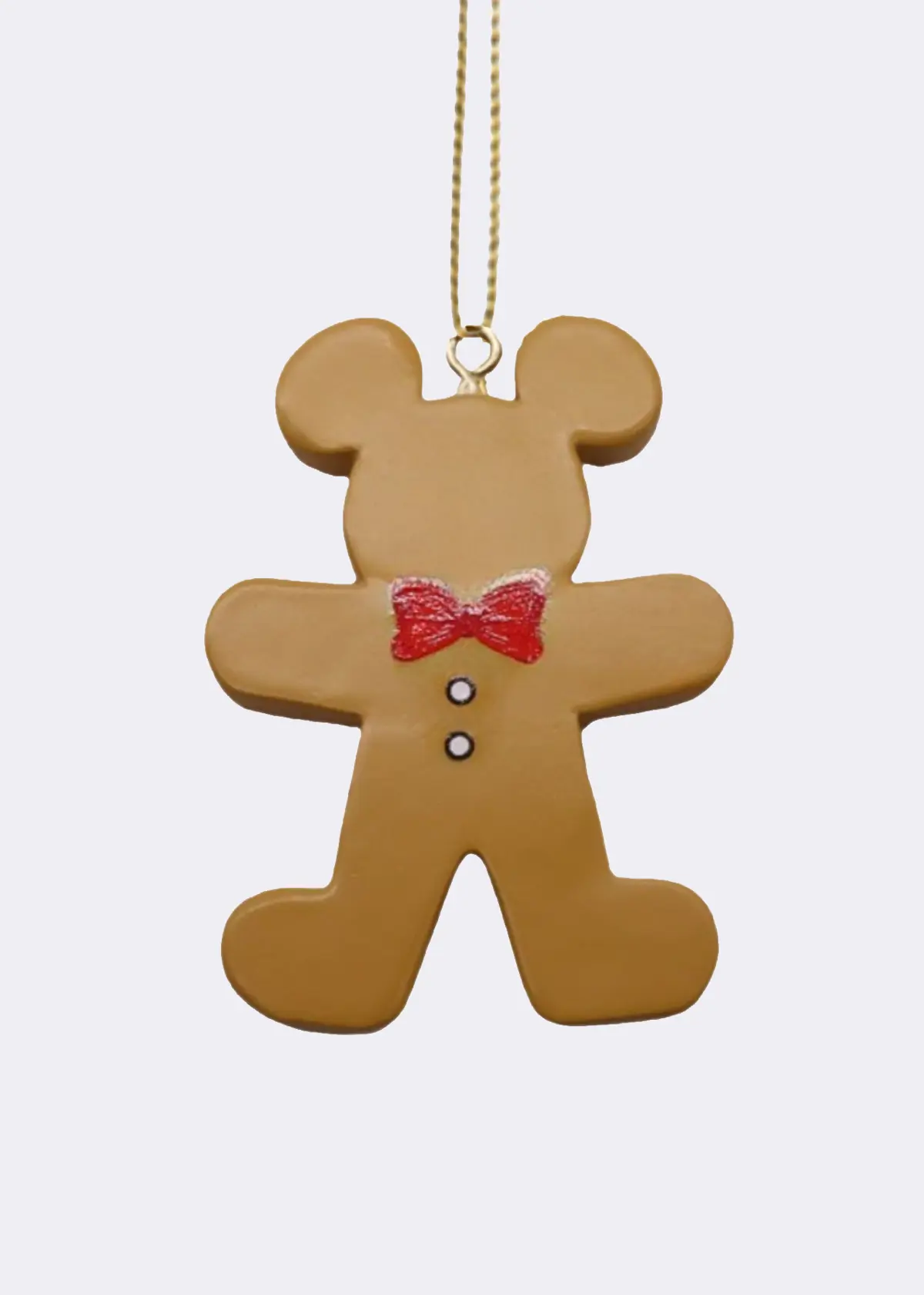 A photo of Disney 3D Mickey Gingerbread Cookie Hanging Ornament