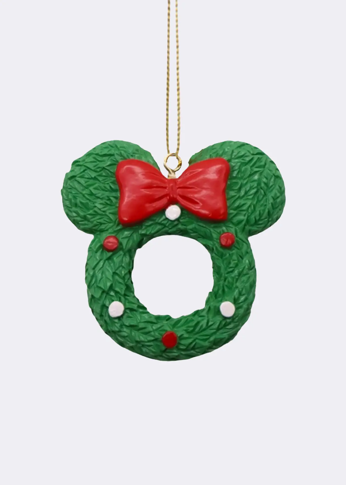 A photo of Disney 3D Mickey Mouse Shaped Wreath Hanging Ornament