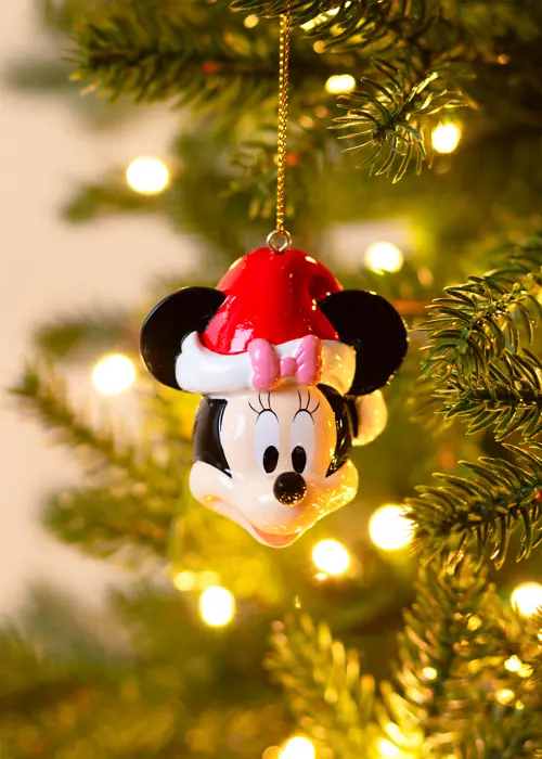 A photo of Disney 3D Minnie Mouse Face Hanging Ornament