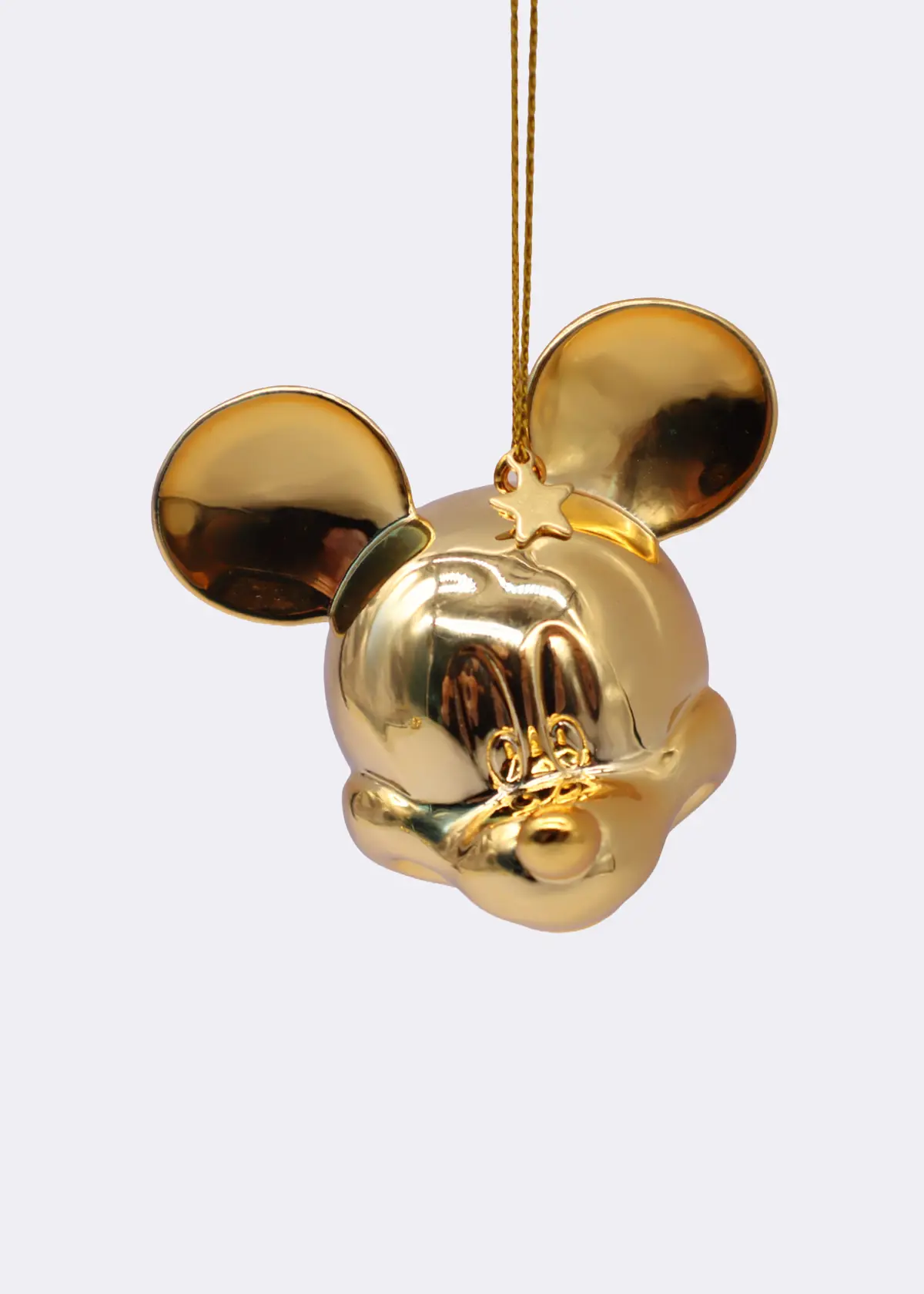 A photo of Disney 3D Mickey Mouse Head Bauble Gold