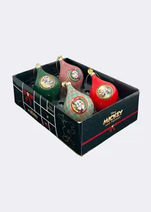 Disney Mickey & Minnie Mouse Bauble Box 4 Pack
