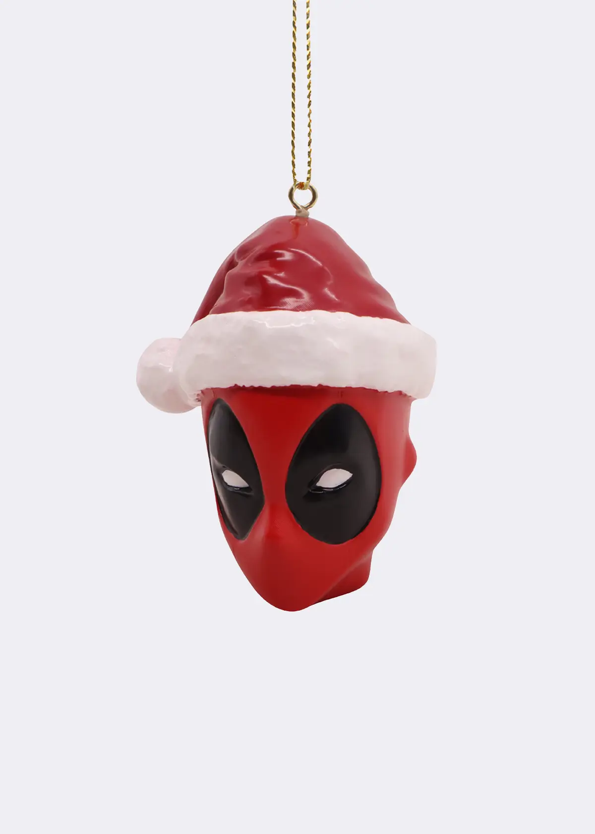 A photo of Disney 3D Deadpool Face Hanging Ornament