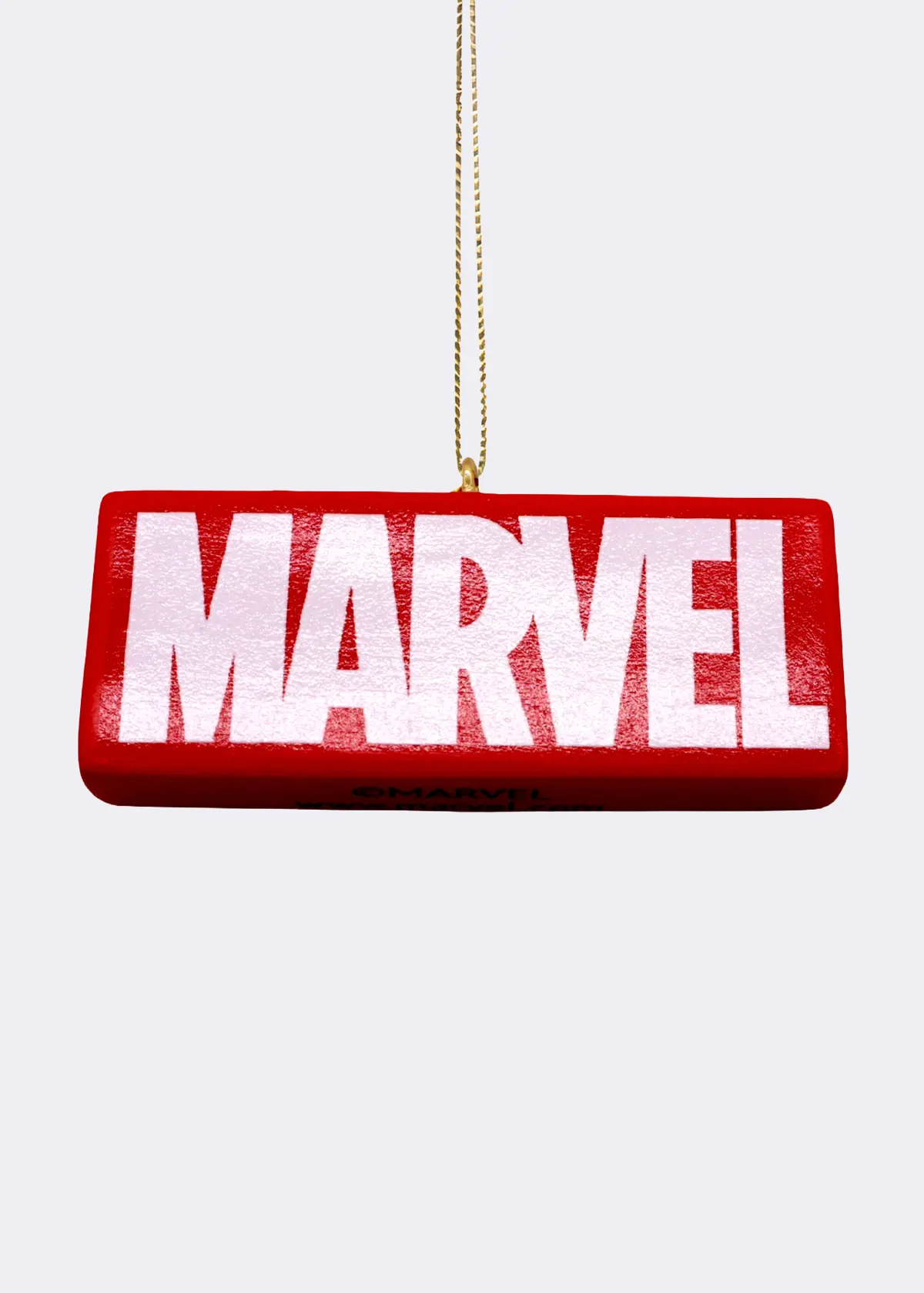 A photo of Disney 3D Marvel Logo Hanging Ornament