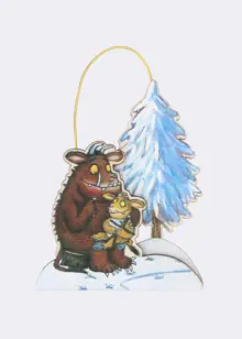 The Gruffalo & Gruffalo's Child Snow Scene Wooden Decoration