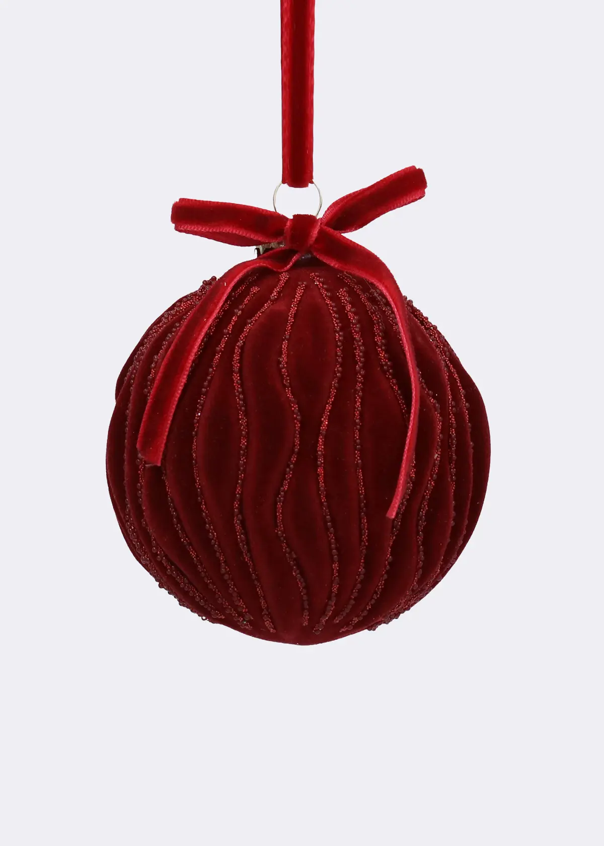 A photo of Burgundy Velvet Bow 48cm
