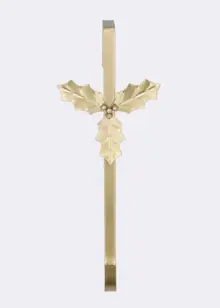 Holly Gold Metal Wreath Holder 27cm