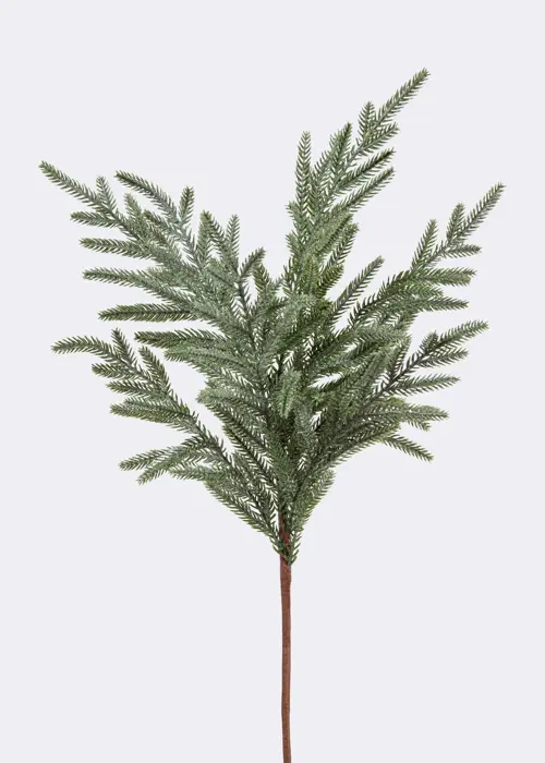A photo of Faux Frosted Fir Spray Stem 61cm