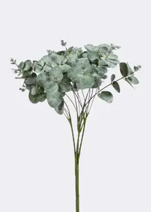 Faux Glitter Eucalyptus Bunch Stem 49cm