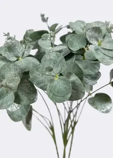 Faux Glitter Eucalyptus Bunch Stem 49cm