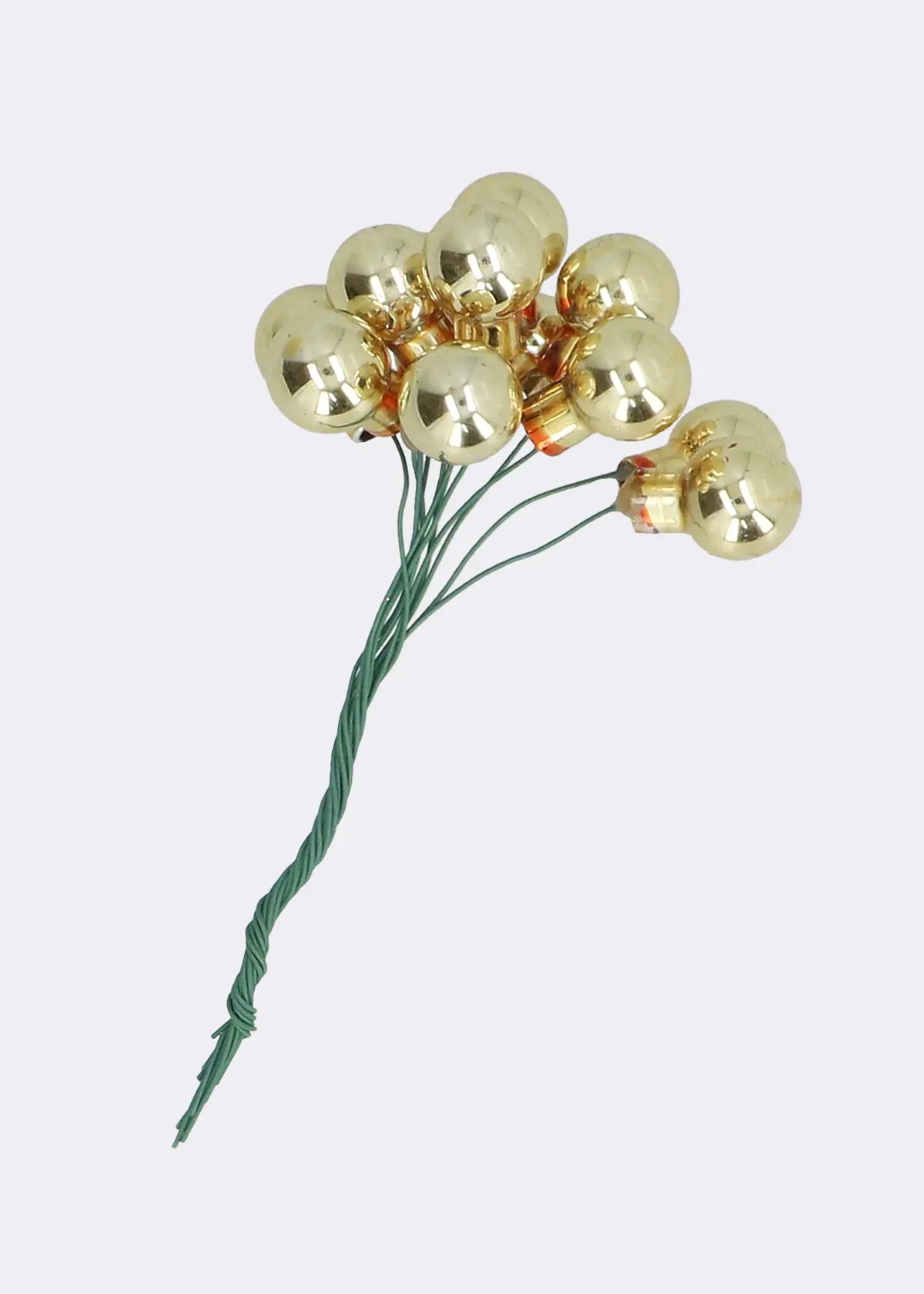 A photo of Gold Glass Balls Pick Bunch 11cm