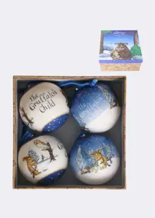 Pack of 4 Exclusive The Gruffalo's Child Polyfoam Baubles 8c