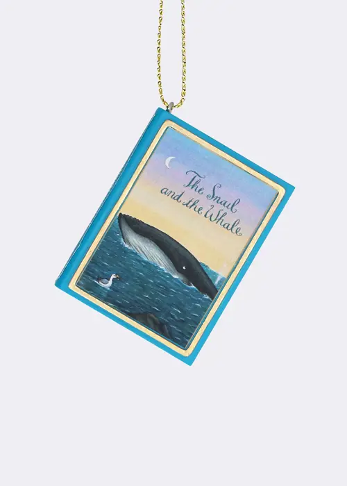 A photo of The Snail And Whale Resin Book Hanging Decoration