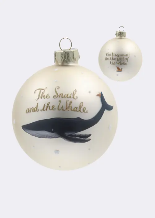 A photo of The Snail And The Whale Glass Bauble