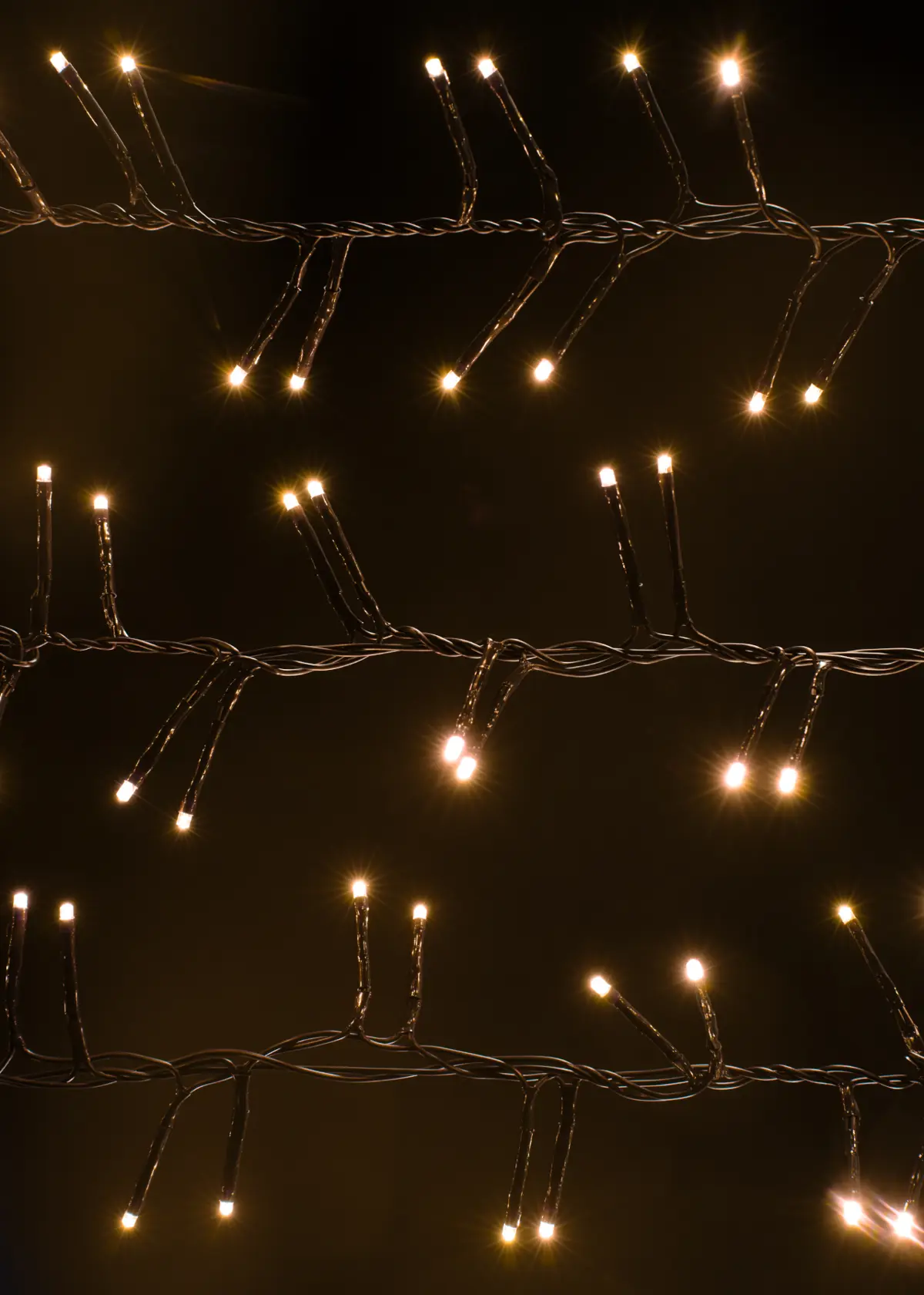 A photo of 360 Warm White Multifunction Cluster String Lights Battery