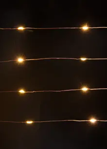 50 Battery Operated Warm White Bare Wire LED String Lights
