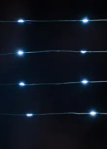100 White Bare Wire LED Battery String Lights