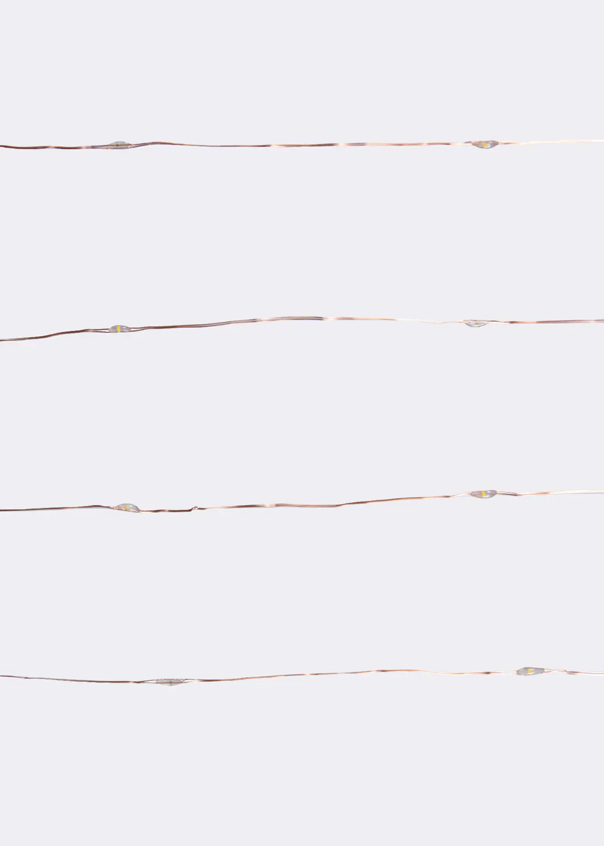 A photo of 100 White Bare Wire LED Battery String Lights