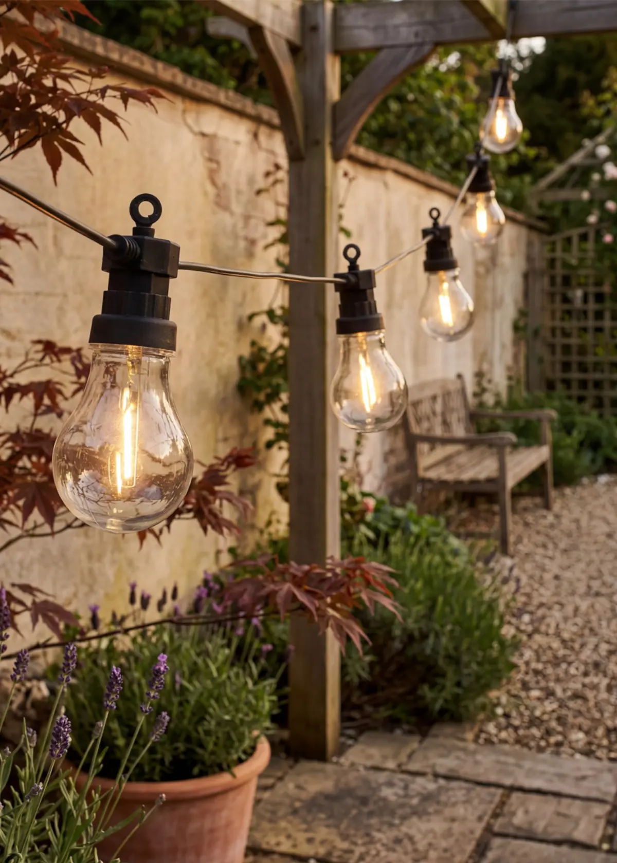 A photo of 10 LED Bulb Festoon String Lights