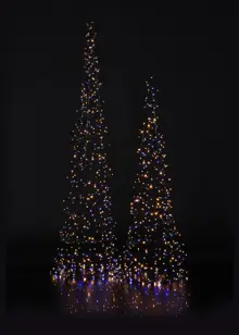 Set of 2 Twinkle-Effect Spiral Tree Lights 120cm & 90cm