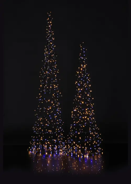 A photo of Set of 2 Twinkle-Effect Spiral Tree Lights 120cm & 90cm
