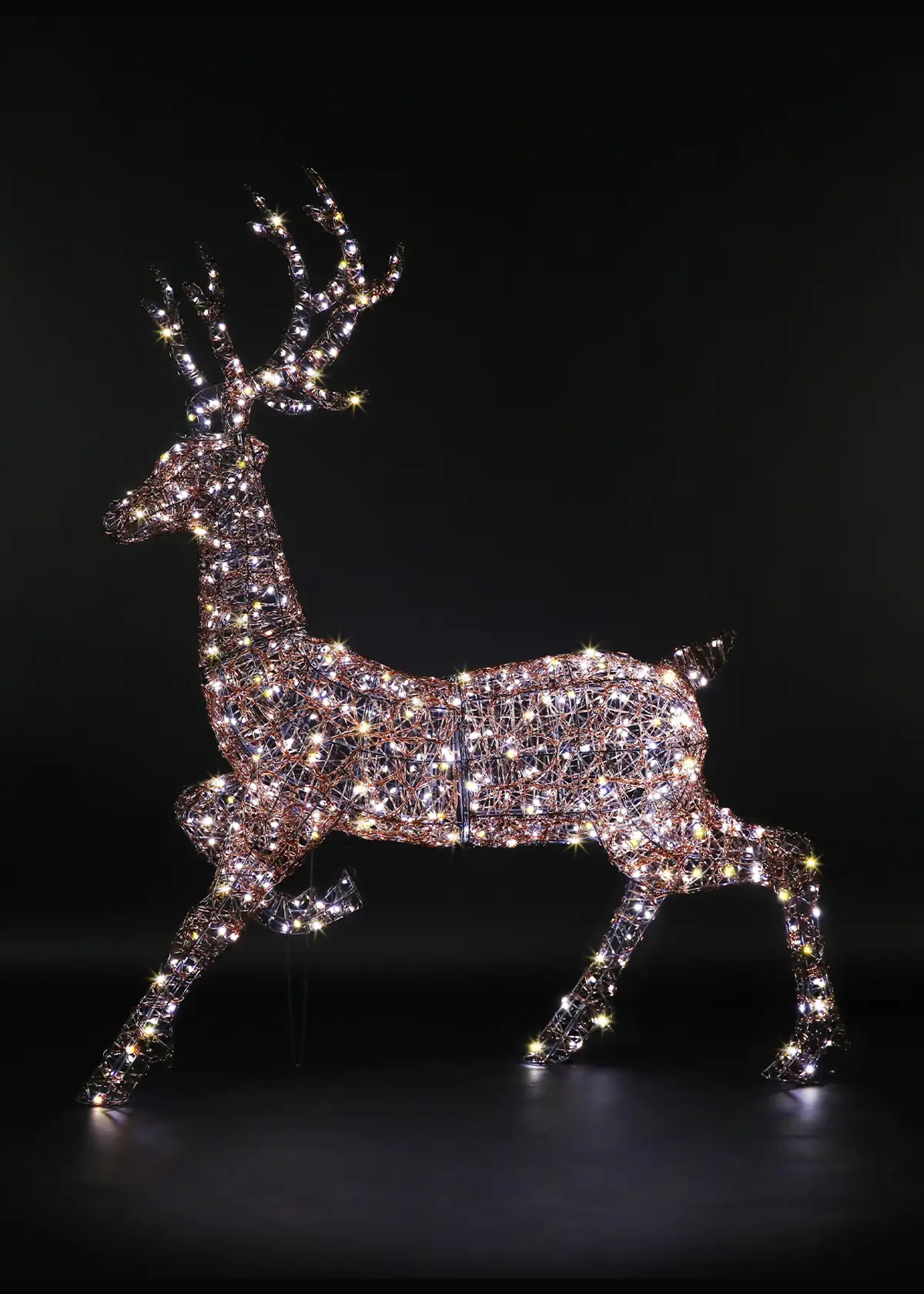 A photo of 1.4m Copper Acrylic Duo LED Woburn Stag Light