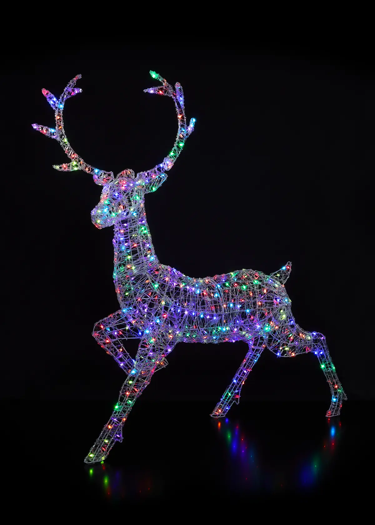 1.4m Spun Acrylic Colour-Changing LED Wire Woburn Stag