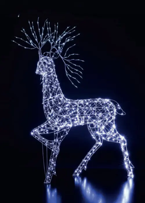 A photo of 2m White LED Flexi Highland Stag With Branch Antlers
