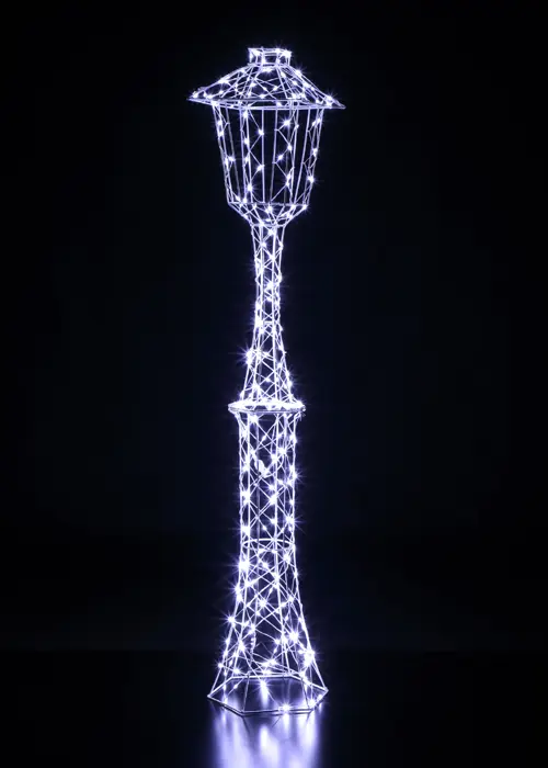A photo of 1.5m White LED Flexi Metal Lampost Light