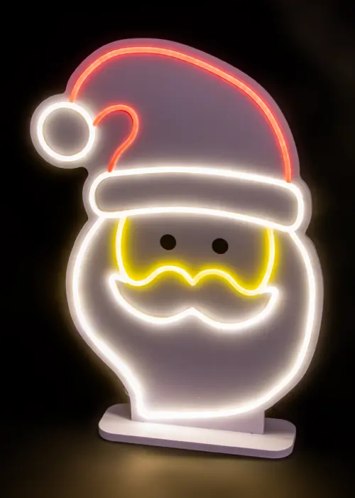 A photo of Neon LED Santa Head Indoor Light 60cm