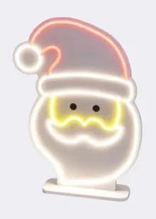 Neon LED Santa Head Indoor Light 60cm