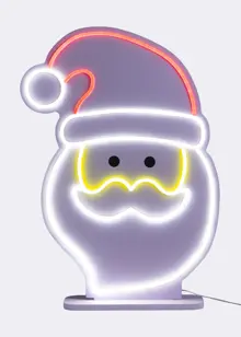 Neon LED Santa Head Indoor Light 60cm