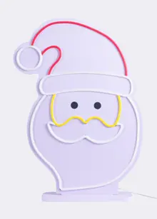Neon LED Santa Head Indoor Light 60cm