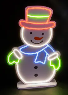 Neon LED Snowman Indoor Light 60cm
