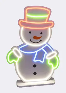 Neon LED Snowman Indoor Light 60cm